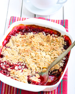 Crumble prune et noix