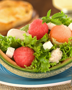 Salade de melon au chèvre