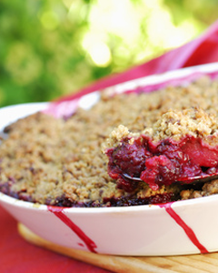 Crumble aux mûres et aux pommes