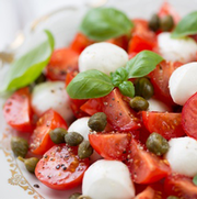 Salade de tomates cerise et mozzarella