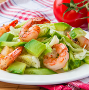 Salade avocat et crevettes